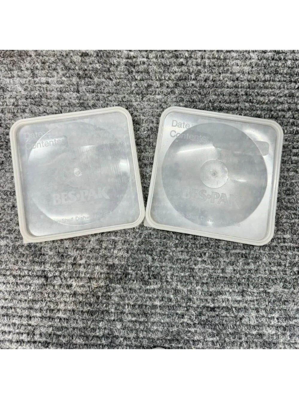 Vintage Bes Pak Plastic Storage Containers 1.5 Pint Capacity Lot Of 4 + 2 Lids